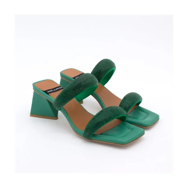 Ángel Alarcón Sophie - Padded Sandal With Crystals And Triangular Heel Online