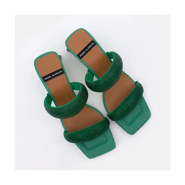 Ángel Alarcón Sophie - Padded Sandal With Crystals And Triangular Heel Online