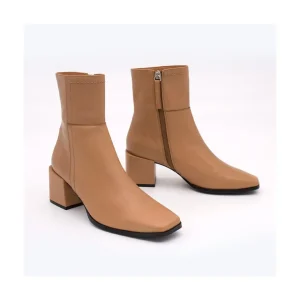 Ángel Alarcón Twain - Comfortable Leather Medium Heel Ankle Boots With Stitching Online