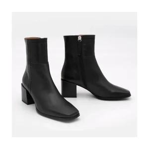 Ángel Alarcón Twain - Comfortable Leather Medium Heel Ankle Boots With Stitching Discount